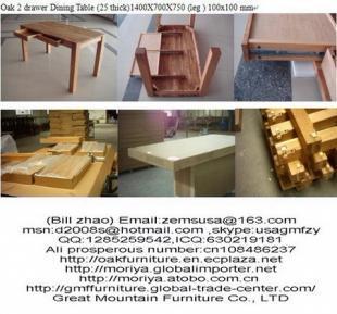 供应橡木两屉餐桌 融合实用性与自然美学的家居选择
