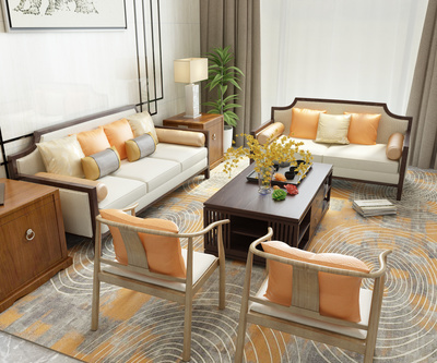 新中式家具客厅系列 融合东方韵味与现代生活的诗意栖居